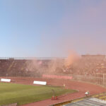 La curva nord di Livorno in occasione di Livorno - Fucecchio, il 10 ottobre 2021.
