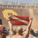 Lo striscione in ricordo di Fabio "Fabino" Bettinetti in Curva Nord a Livorno